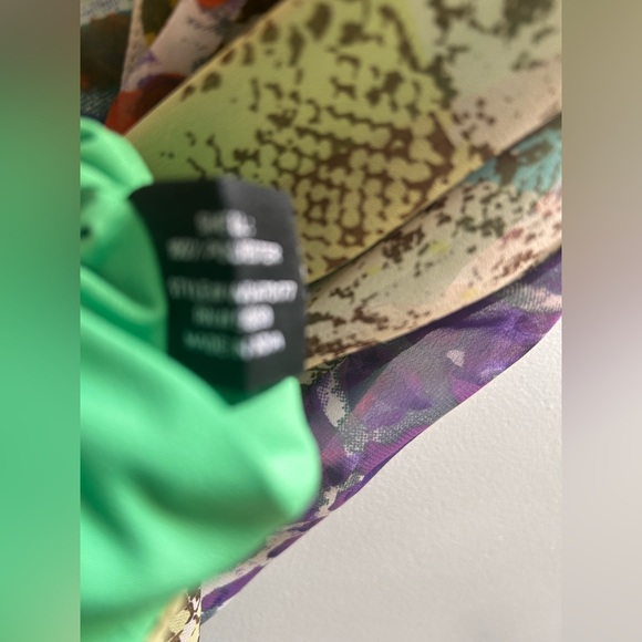 Retro W118 by Walter Baker Vibrant Print Neon Maxi Dress - Picture 8 of 8